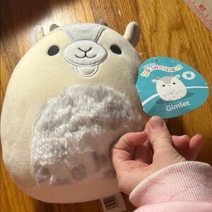 Squishmallows Cream and Gray Goat Stuffed Animal